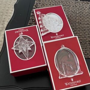 3 Waterford Crystal Ornaments